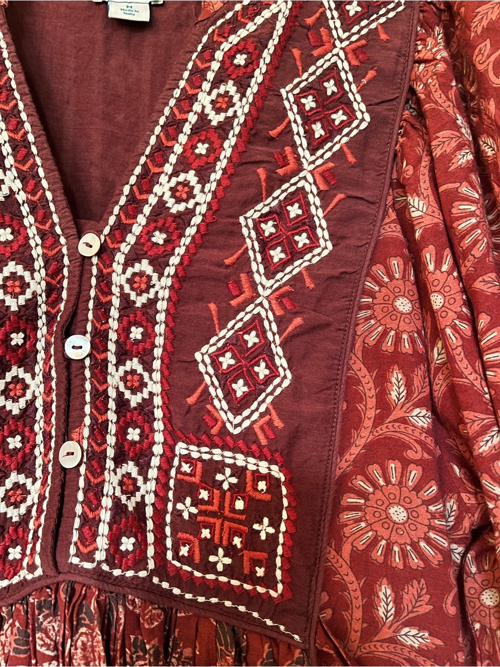 Sundance Sundance Lizet Embroidered Boho Dress size M - Picture 8 of 10